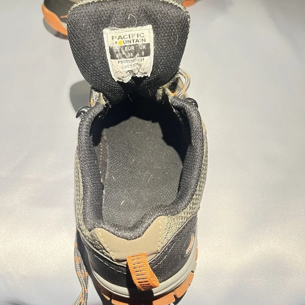 Pacific Mountain Crestone Men's Hiking Shoes US 6 Brown Black Orange PM005501231
